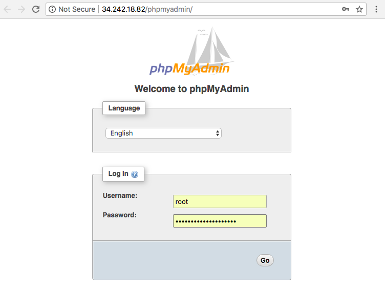 accessing phpmyadmin