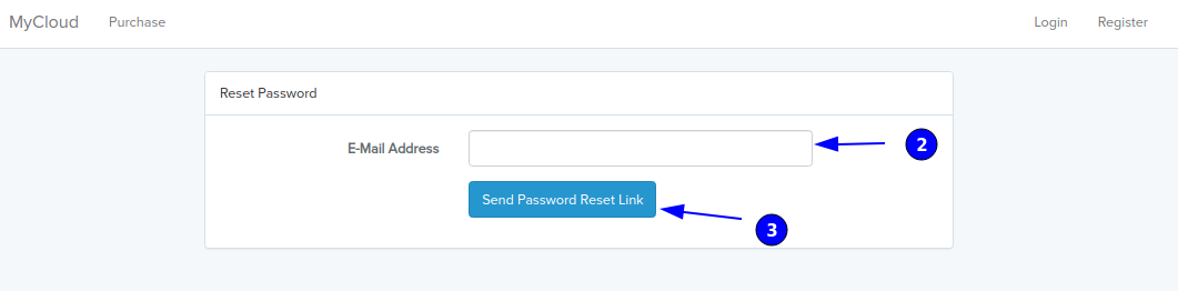 account password reset